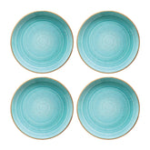 Bonna China Sea Blue dia.7.5"  Round Blue Porcelain Plate (Set of 4)